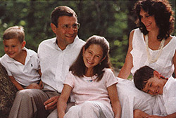 Dr. Alvin Rosenfeld with his family, Michael, 7, Lisa, 13, wife, Dr. Dorothy Levine, and Sam, 10.